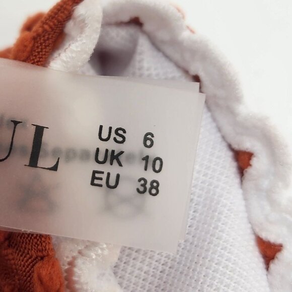 Zaful Rust Textured Bikini Set Lace Trim High-Waisted Bottoms Tie-Back Top Size - Picture 2 of 6